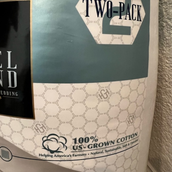 Hotel Grand Feather & Down Queen Pillow, 2-Pk 500 Thread Count 100% Cotton Cover - Picture 5 of 5